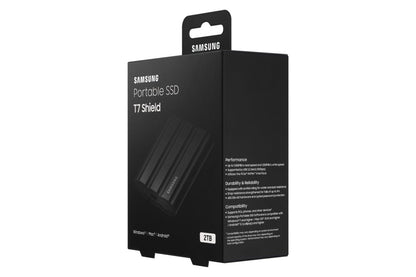 Samsung T7 Shield | Externe SSD | 2TB | USB 3.2 Gen2 | 1.050MB/s Lezen | 1.000MB/s Schrijven | Zwart - Matmuis - Matmuis
