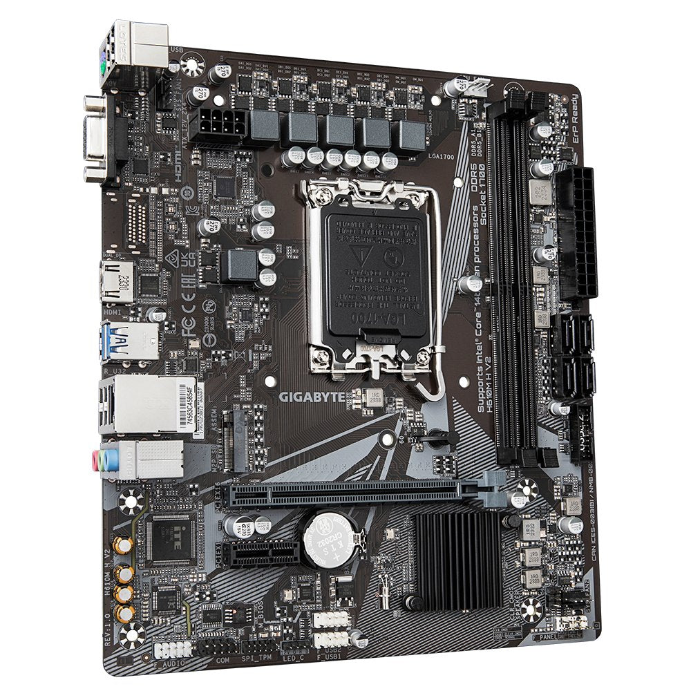 Gigabyte H610M H V2 | Socket LGA 1700 | Intel H610 | 2xDDR5 | Micro-ATX | Moederbord - Matmuis - Matmuis