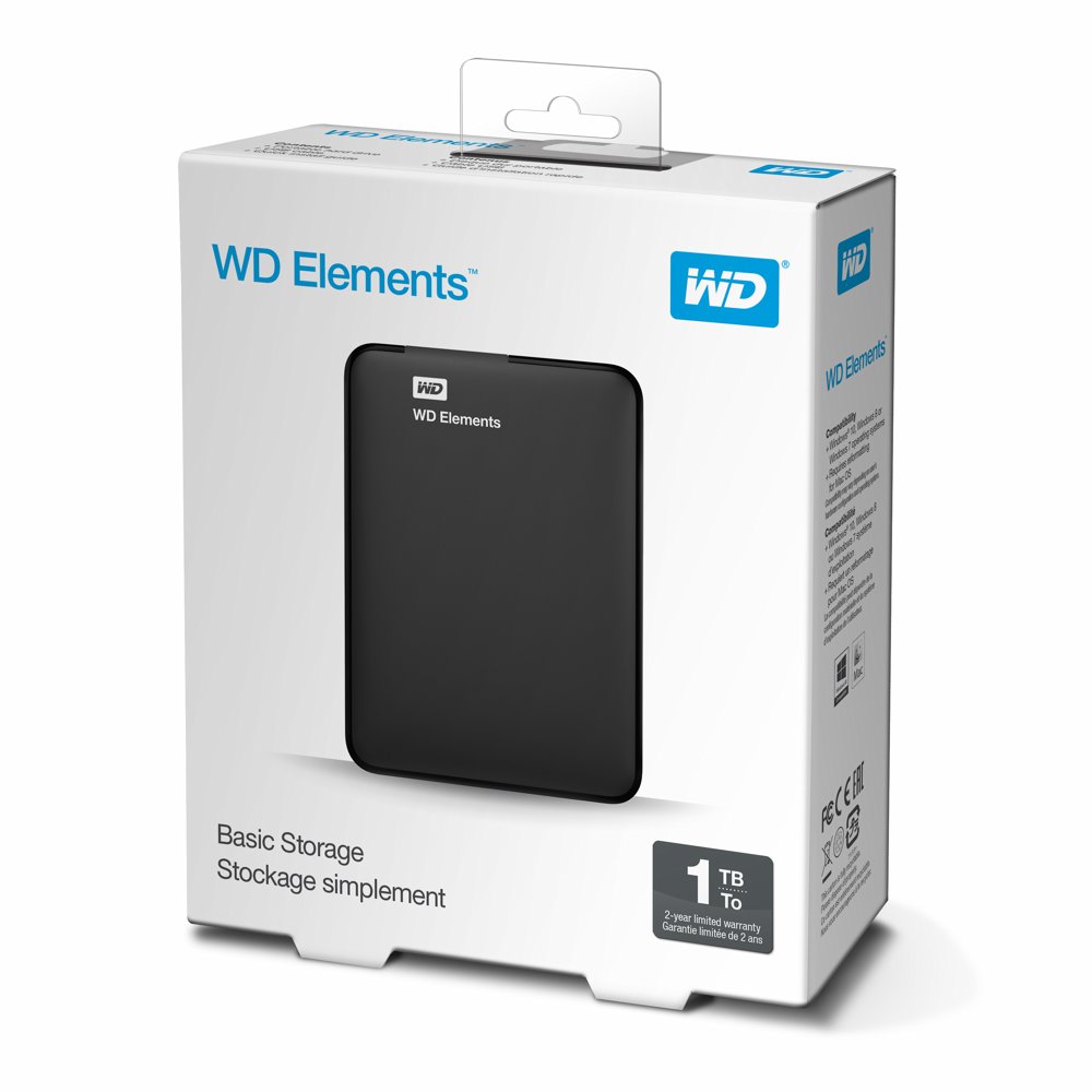 WD Elements Externe Harde Schijf | 1TB | USB 3.0 | Zwart - Matmuis