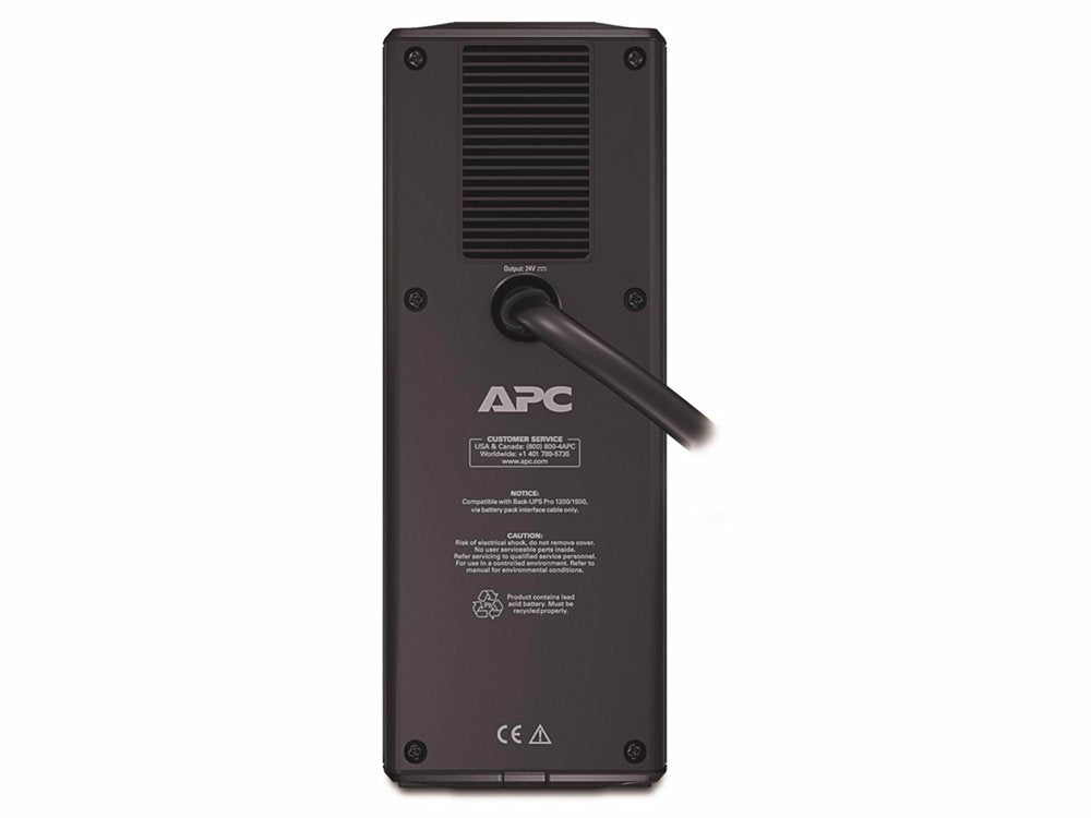 APC BR24BPG Extern Batterijpakket | Compatibel met Back-UPS Pro 1500VA | Verlengde Noodstroomvoorziening | Automatische Herlaadfunctie - Matmuis - Matmuis
