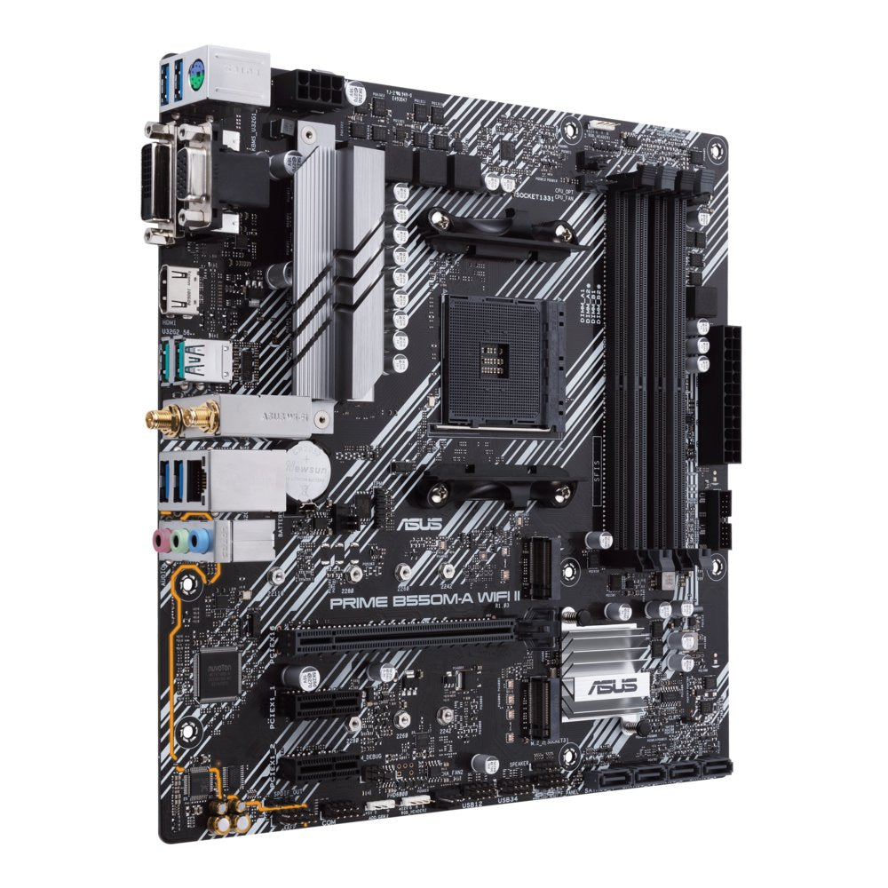 ASUS PRIME B550M-A WIFI II | Socket AM4 | AMD B550 | 4xDDR4 | Micro-Atx | Moederbord - Matmuis - Matmuis