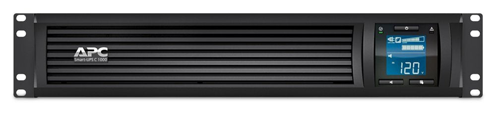APC Smart-UPS SMC1000I-2UC | 1000 VA / 600 W | 2U Rackmount | 4x IEC C13 Stopcontacten | AVR Spanningsregeling | LCD-scherm | SmartConnect