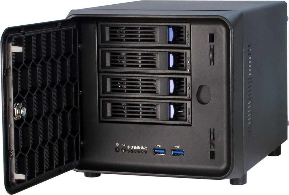 Inter-Tech SC-4100 | ITX NAS Case | Zwart - Matmuis