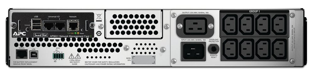 APC Smart-UPS SMT2200RMI2UNC | 2200 VA / 1980 W | 2U Rackmount | 8x IEC C13 & 2x IEC C19 Stopcontacten | Zuivere Sinusgolf | AVR Spanningsregeling | LCD-scherm | Ingebouwde Netwerkkaart - Matmuis