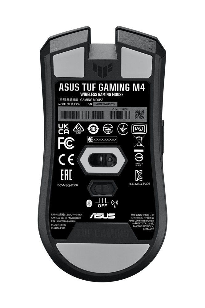 ASUS TUF Gaming M4 | Draadloze Gaming Muis | Rechtshandig | RF + Bluetooth | 12000 DPI | Zwart - Matmuis - Matmuis
