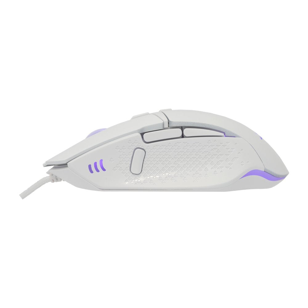 Baracuda RAPTOR RGB | Bedrade Gaming Muis | USB-A | 6400 DPI | Wit - Matmuis