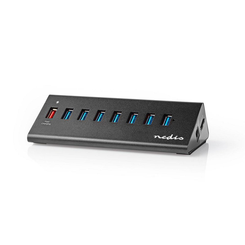 Nedis UHUBUP3810BK interface hub USB 3.2 Gen 1 (3.1 Gen 1) | 8 poorten | Zwart - Matmuis