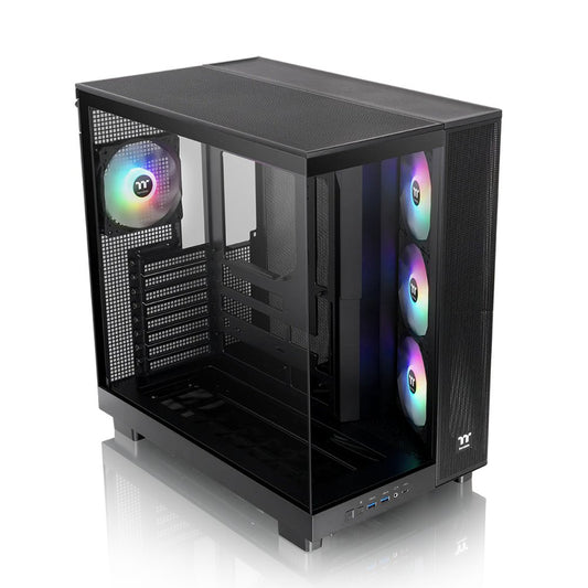 Thermaltake View 380 XL TG ARGB | Mid Tower Case | Zwart (CA-11E-00M1WN-00) - Matmuis