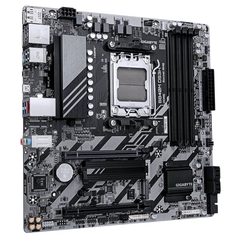 Gigabyte B840M DS3H | Socket AM5 | AMD B840 | 4xDDR5 | Micro ATX | Moederbord - Matmuis - Matmuis