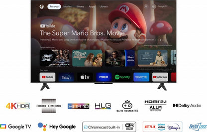 TCL 55P61B 55" | 4K Ultra HD LED Smart TV | Google TV | HDR10 | 60Hz | Wifi & Bluetooth - Matmuis - Matmuis