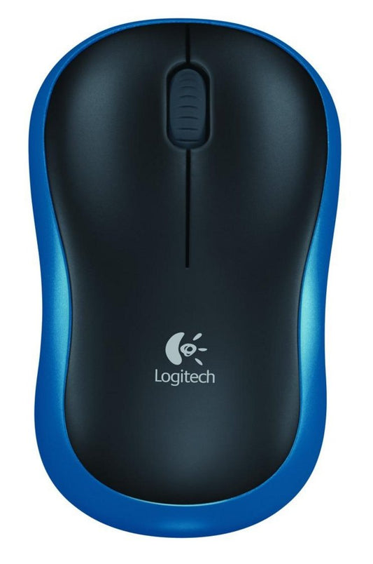 Logitech M185 | Draadloze Muis | Links- en Rechtshandig | RF | 1000 DPI | Zwart/Blauw - Matmuis - Matmuis