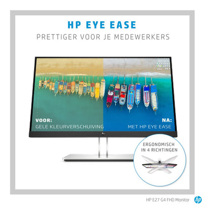 HP E-Series E27 G4 27" | 1920x1080 IPS | 60Hz | Full HD Monitor | Zwart - Matmuis - Matmuis