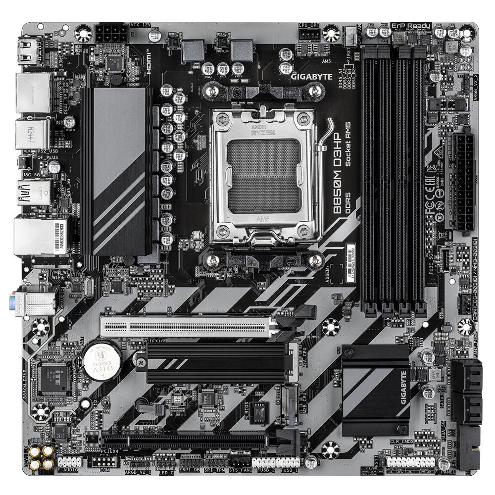 Gigabyte B850M D3HP | Socket AM5 | AMD B850 | 4xDDR5 | Micro ATX | Moederbord - Matmuis - Matmuis