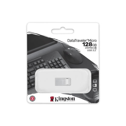 Kingston DataTraveler | 128GB USB-C 3.2 Flash Drive | Zilver - Matmuis - Matmuis