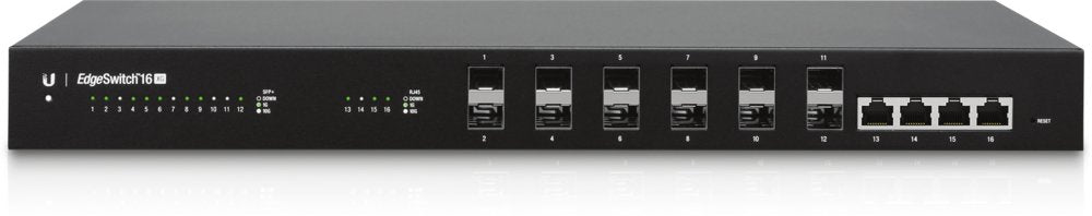 Ubiquiti Networks ES‑16‑XG Managed 10G Ethernet (100/1000/10000) 1U Zwart - Matmuis