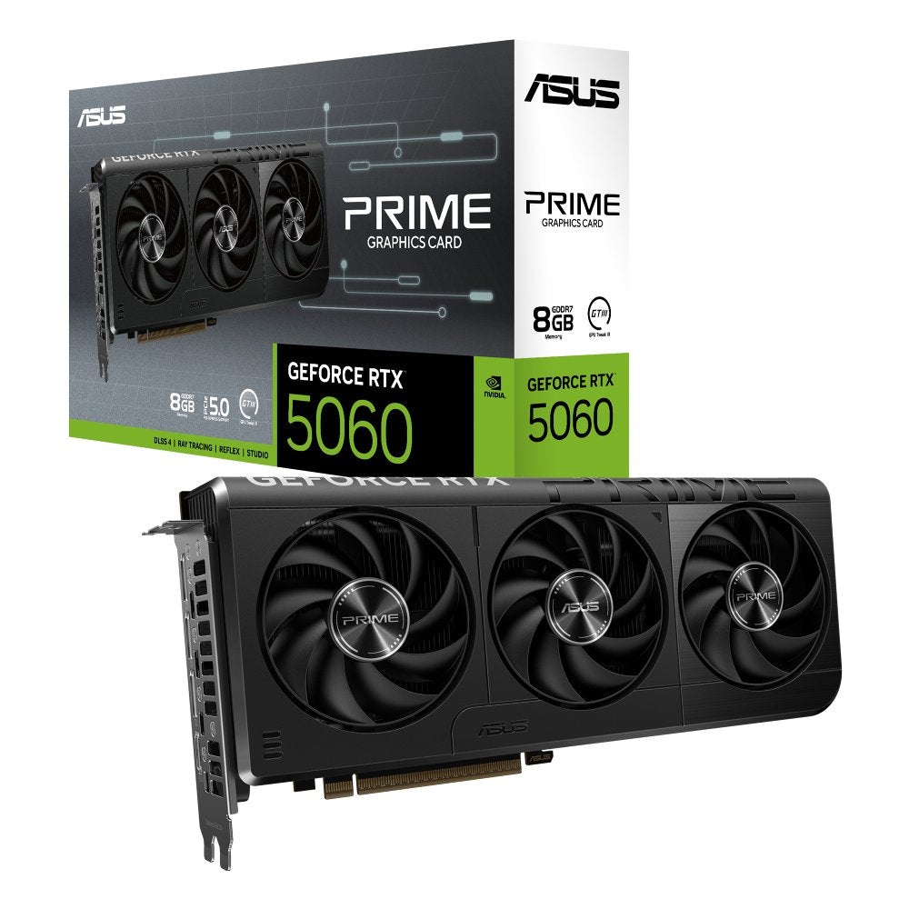 ASUS Prime GeForce RTX 5060 | 8GB GDDR7 | DLSS 4 | Videokaart | Nvidia GPU - Matmuis - Matmuis