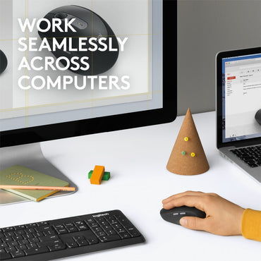 Logitech M590 Multi-Device Silent | Draadloze Muis | Rechtshandig | RF + Bluetooth | 1000 DPI | Zwart - Matmuis - Matmuis