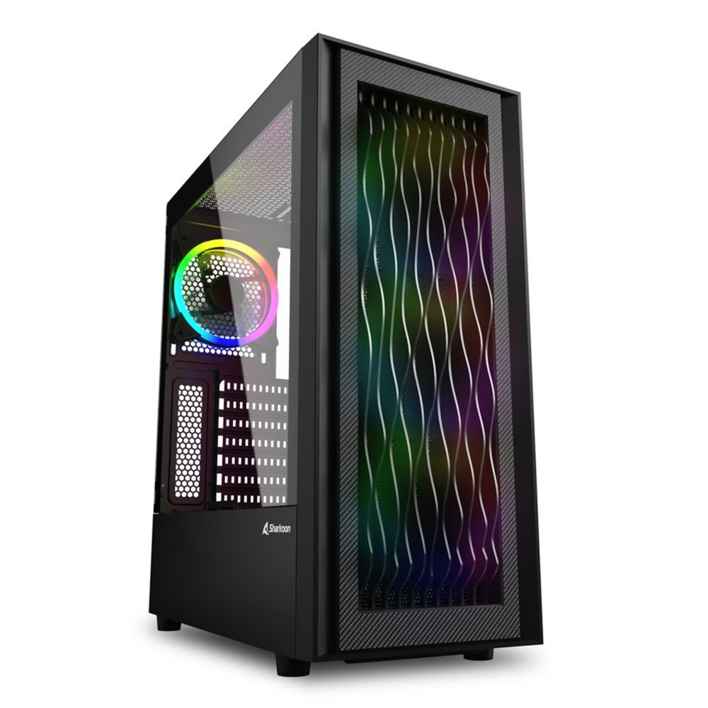 Sharkoon RGB Wave | Tower Case | Zwart - Matmuis