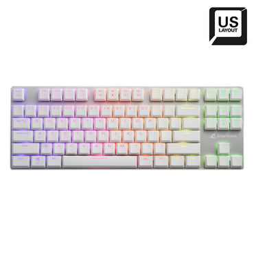 Sharkoon PureWriter TKL RGB Wit | Bedraad Toetsenbord | QWERTY US - Matmuis - Matmuis