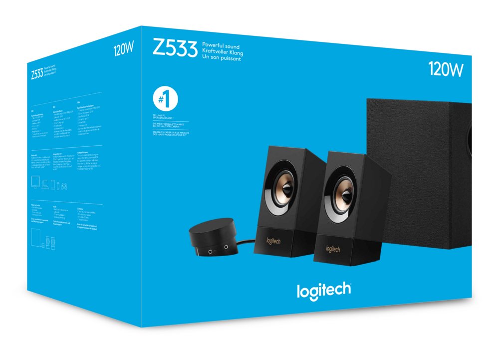 Logitech Z533 | 2.1 Luidsprekerset | 60W RMS | Dynamische Bas | Meerdere Aansluitingen - Matmuis - Matmuis
