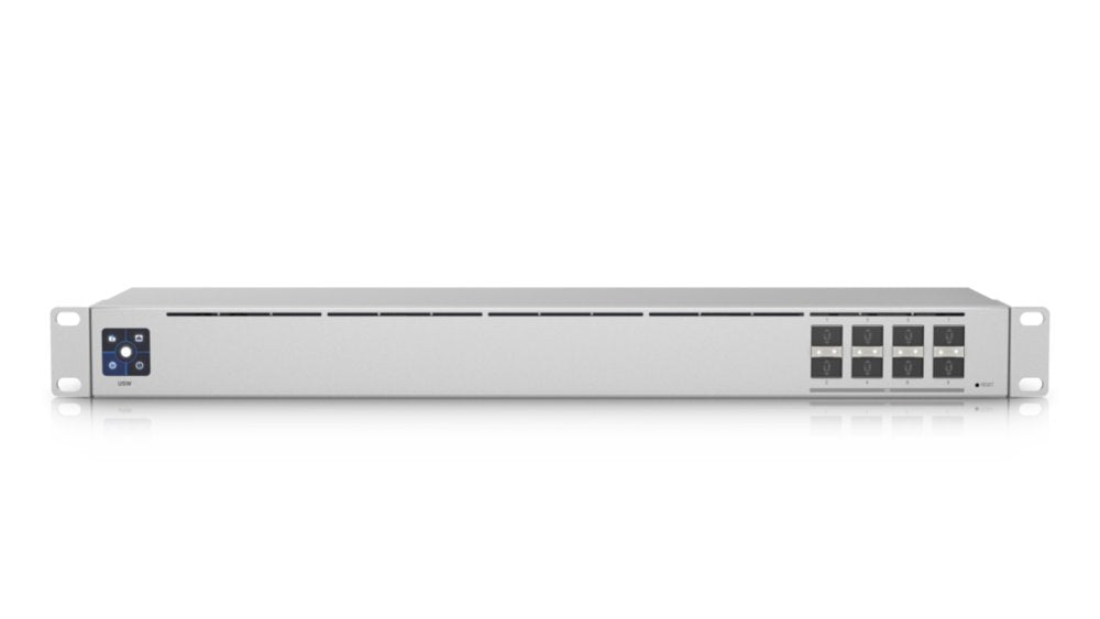 Ubiquiti Networks USW-Aggregation | Managed L2 Switch | 8 Poorten | 10G SFP+ | 1U Rackmount | Zilver - Matmuis