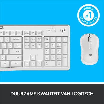 Logitech MK295 toetsenbord RF Draadloos QWERTY US International Wit - Matmuis - Matmuis
