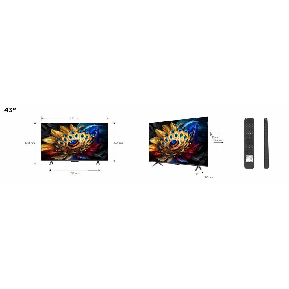 TCL 43C655 | 43'' Ultra HD 4K | QLED Smart TV | Google TV | Dolby Vision | 60Hz - Matmuis - Matmuis
