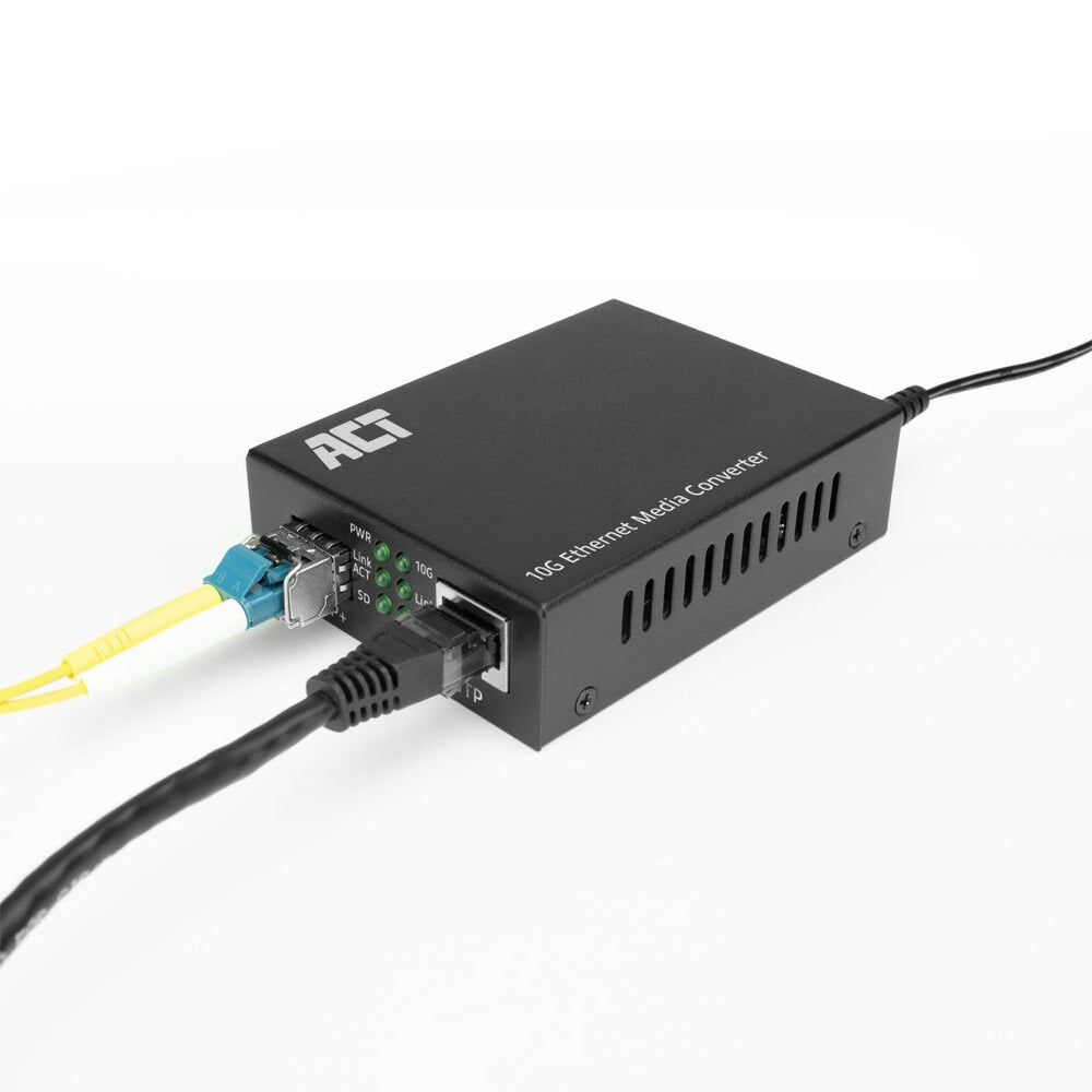 ACT AC4455 | 10G Media Converter | 10000 Mbit/s | Multimode/Single-mode | Zwart - Matmuis - Matmuis