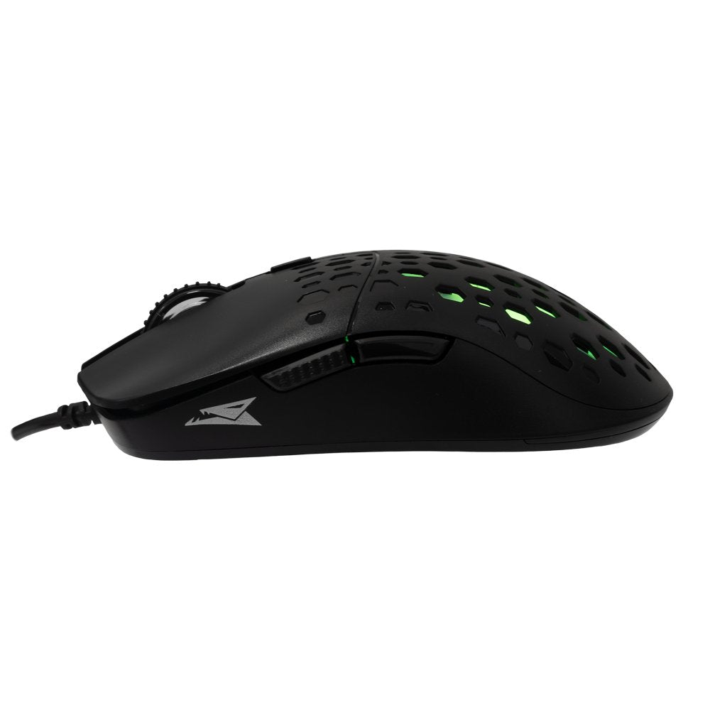 Baracuda OCTOPUS RGB | Bekabelde Gaming Muis | Rechtshandig | USB-A | 3600 DPI | Zwart - Matmuis