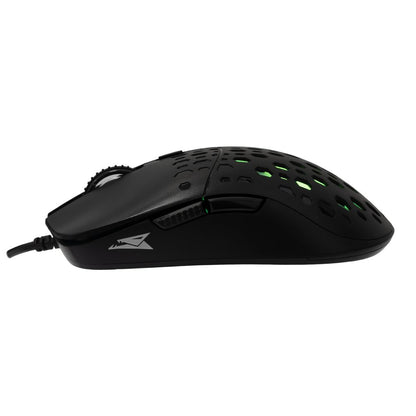 Baracuda OCTOPUS RGB | Bekabelde Gaming Muis | Rechtshandig | USB-A | 3600 DPI | Zwart - Matmuis