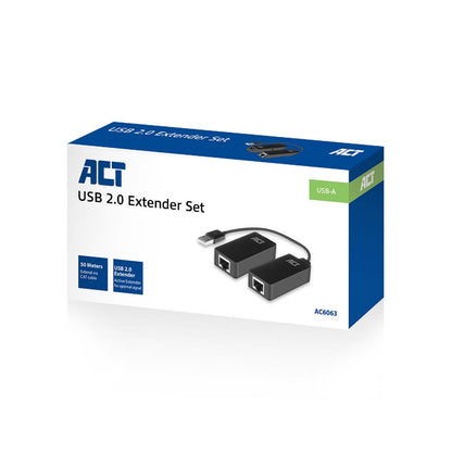 ACT AC6063 USB-extender set | Over UTP | Tot 50 meter - Matmuis - Matmuis