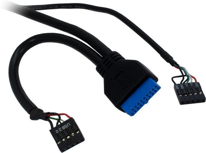 Inter-Tech CI-01 | Interne geheugenkaartlezer | USB 3.2 Gen 1 (5 Gbps) | 3.5" bay | Ondersteunt CF, SD, microSD, MS, xD | Zwart - Matmuis - Matmuis