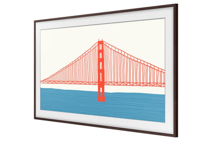 Samsung Lijst voor 50'' Samsung the Frame TV - Walnoothout Look - Matmuis