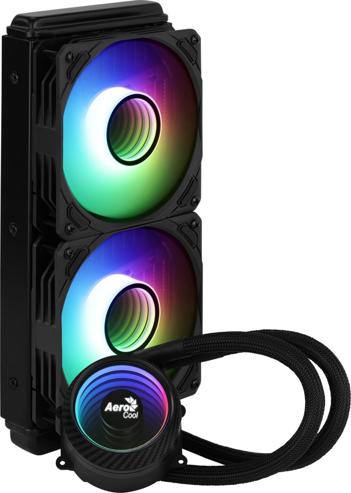Aerocool Mirage L240 2 x 120MM ARGB RGB/GAMING Waterkoeler - Matmuis