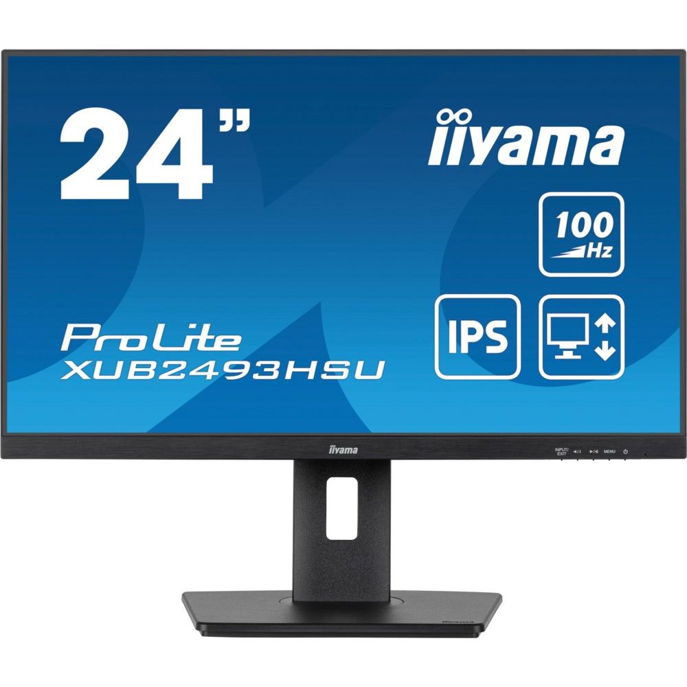 Iiyama ProLite XUB2493HSU-B6 24'' | 1920x1080 IPS | 100Hz | AdaptiveSync | USB-Hub | In hoogte verstelbaar | Full HD Monitor