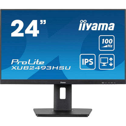 Iiyama ProLite XUB2493HSU-B6 24'' | 1920x1080 IPS | 100Hz | AdaptiveSync | USB-Hub | In hoogte verstelbaar | Full HD Monitor