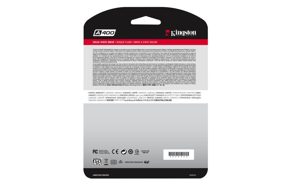 Kingston A400 | 240GB SATA SSD | 2.5'' | 500MB/s Lezen | 350MB/s Schrijven - Matmuis