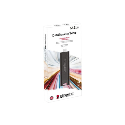 Kingston DataTraveler Max | 512GB USB-C 3.2 Flash Drive | Zwart - Matmuis - Matmuis