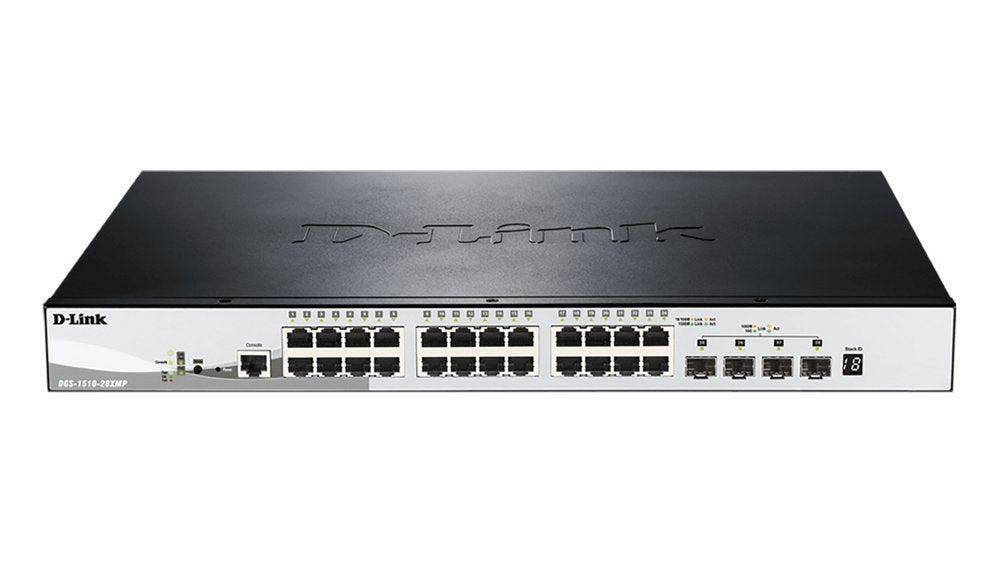 D-Link DGS-1510-20/E | 16-poorts Gigabit L2/L3 Smart Managed Switch | 2x SFP | 2x 10G SFP+ | 76 Gbps switchingcapaciteit | Rackmount 1U | Grijs