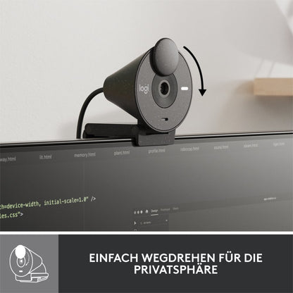 Logitech Brio 300 | 1080P 30FPS USB-C Webcam met Microfoon - Matmuis - Matmuis