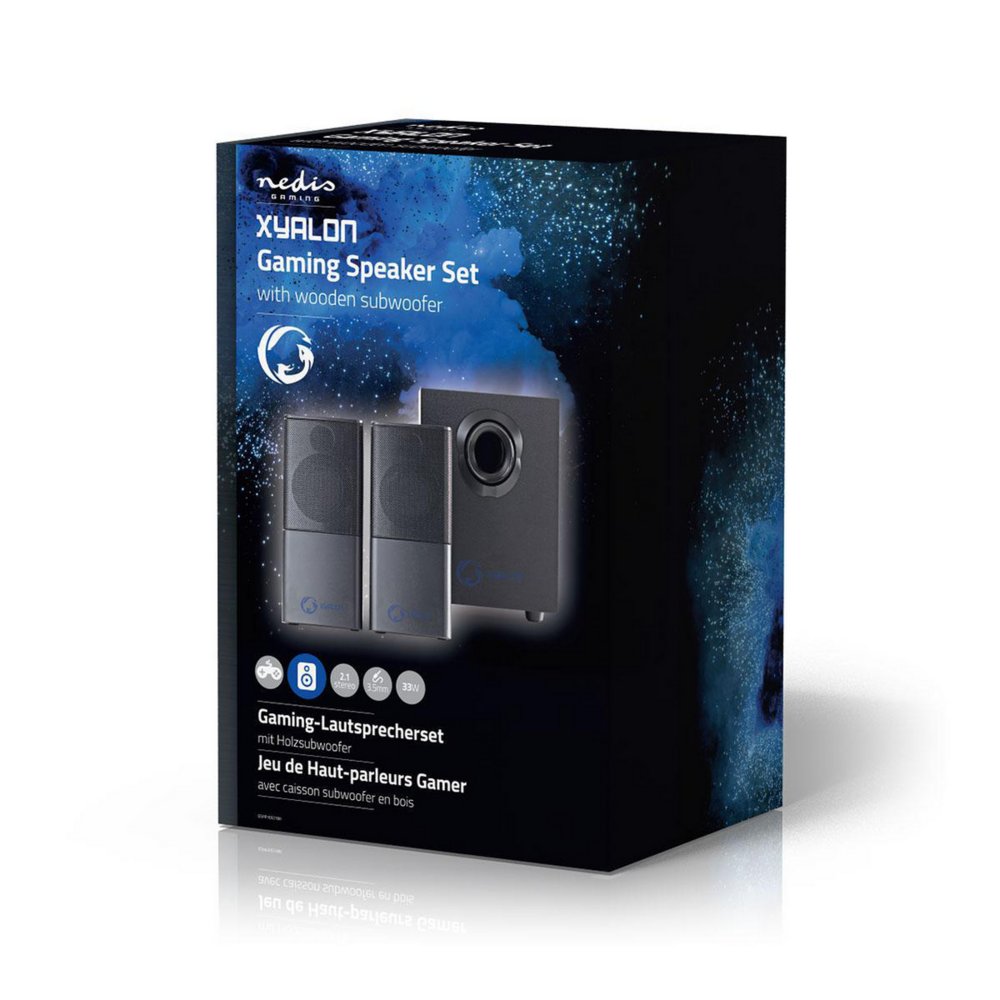 Nedis GSPR10021BK | 2.1 Luidsprekerset | 11W RMS | Zwart - Matmuis - Matmuis