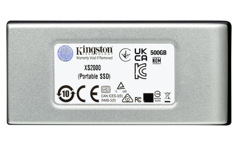 Kingston XS2000 | Externe SSD | 2000GB | USB 3.2 Gen 2x2 | Compact & Snel | Zilver/Zwart - Matmuis