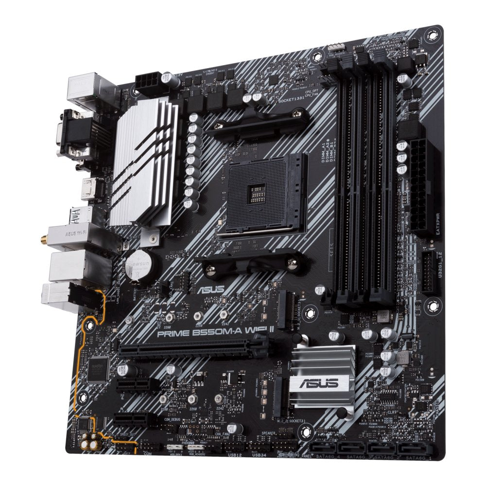 ASUS PRIME B550M-A WIFI II | Socket AM4 | AMD B550 | 4xDDR4 | Micro-Atx | Moederbord - Matmuis - Matmuis