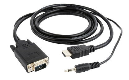 Gembird A-HDMI-VGA-03-6 | HDMI naar VGA Adapter met Audio | 1,8 m | Zwart - Matmuis - Matmuis