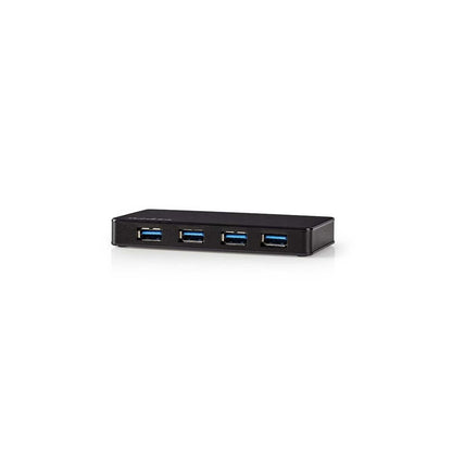 Nedis UHUBU3420BK | Interface Hub USB 3.2 Gen 1 (3.1 Gen 1) Micro-B | Zwart - Matmuis