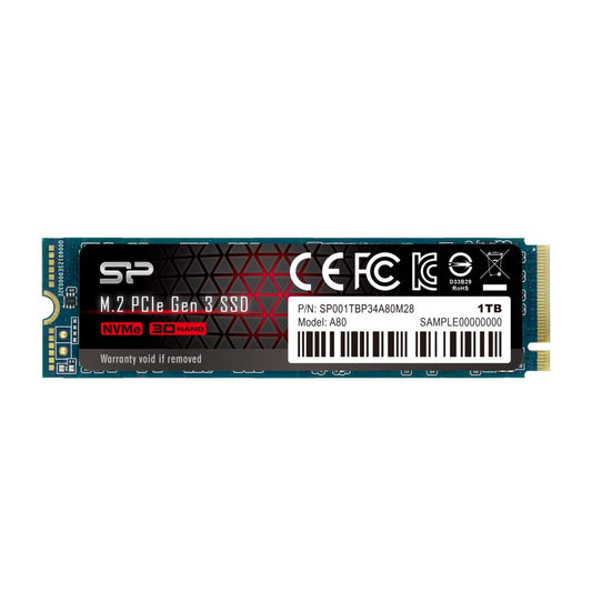 Silicon Power A80 | 1TB NVMe SSD | M.2 | Gen3 | 2.700MB/s Lezen | 1.400MB/s Schrijven - Matmuis