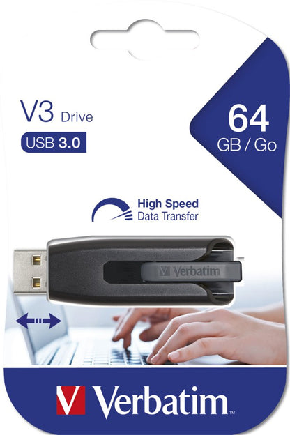 Verbatim Store n' Go V3 | 64GB USB-A 3.2 Flash Drive | Zwart - Matmuis - Matmuis