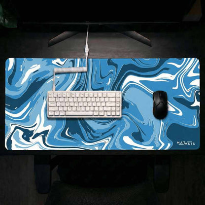 XXL Muismat | Liquid Abstract Blue River - Matmuis
