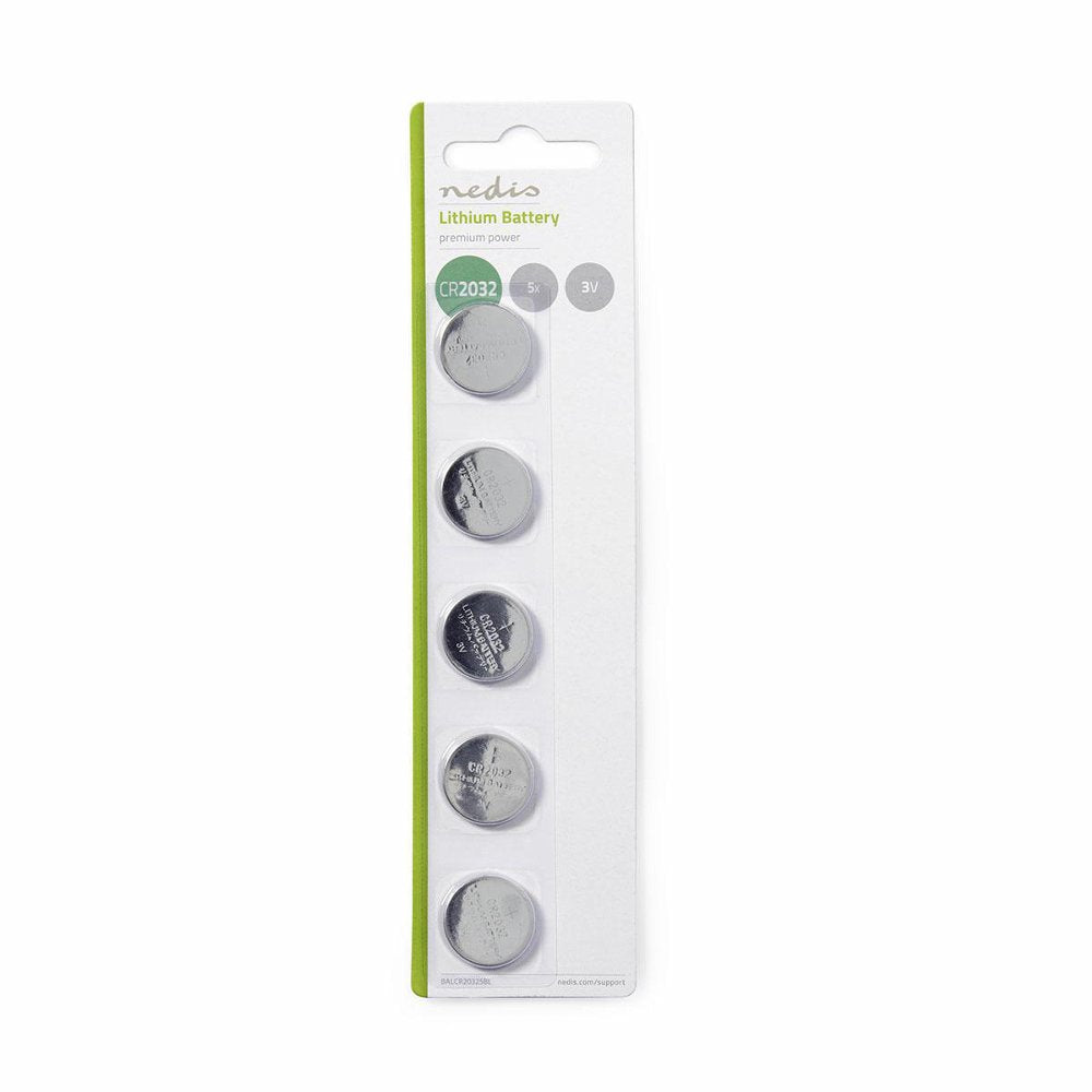 Nedis BALCR20325BL | CR2032 Lithium Knoopcel Batterij | 3V | 5 Stuks - Matmuis - Matmuis