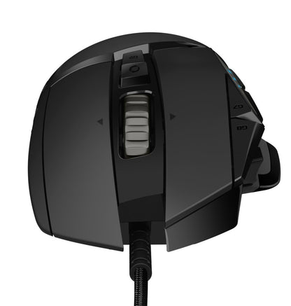 Logitech G502 HERO | Gaming Muis | Rechtshandig | USB-A (bedraad) | 100 - 25.600 DPI | Zwart - Matmuis - Matmuis
